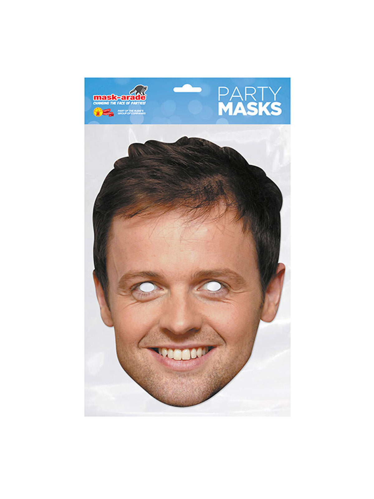Rubies Declan Donnelly Celebrity-Gesichtsmaske aus Pappe – Detailansicht