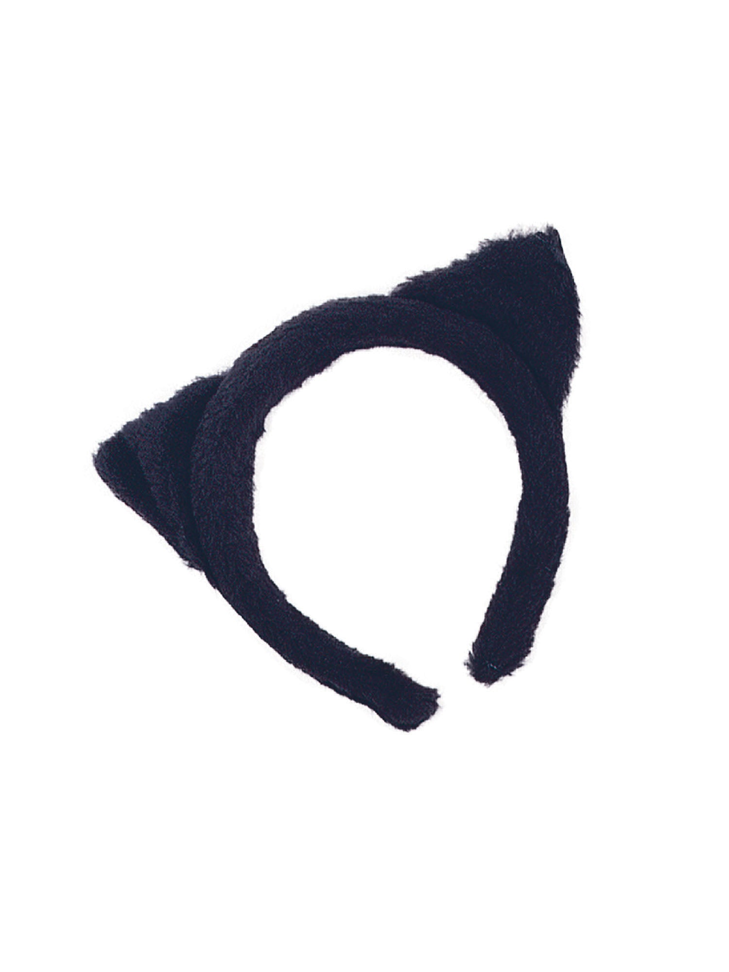 Rubies Cat Ears Black Fur schwarzer Katzenohren-Haarreif für Erwachsene – Detailansicht