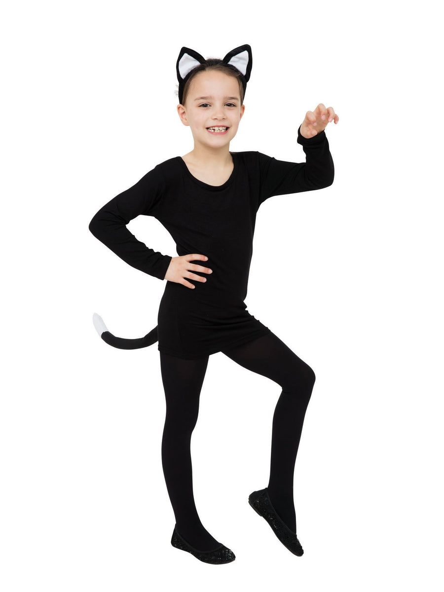 Rubies Cat Set Black mit schwarzen Katzenohren und Katzenschwanz – Produktansicht