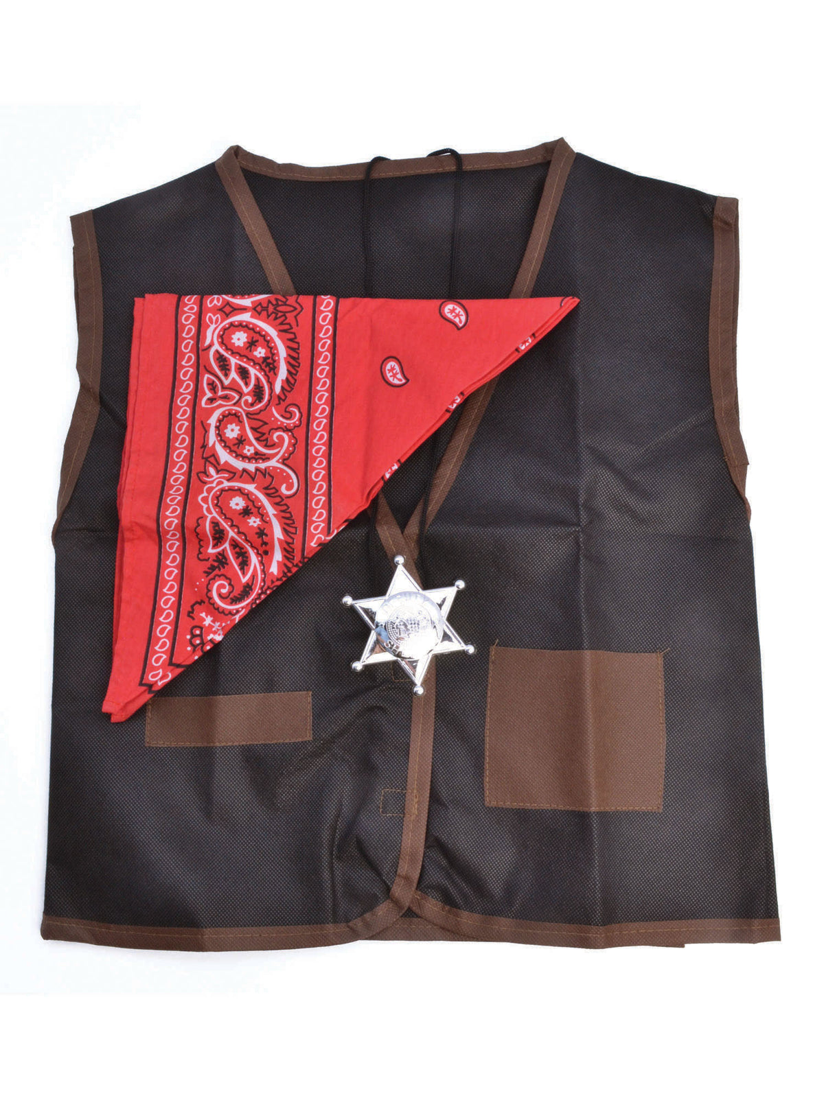 Rubies Cowboy Waistcoat/Bandana. Childs Instant disguises