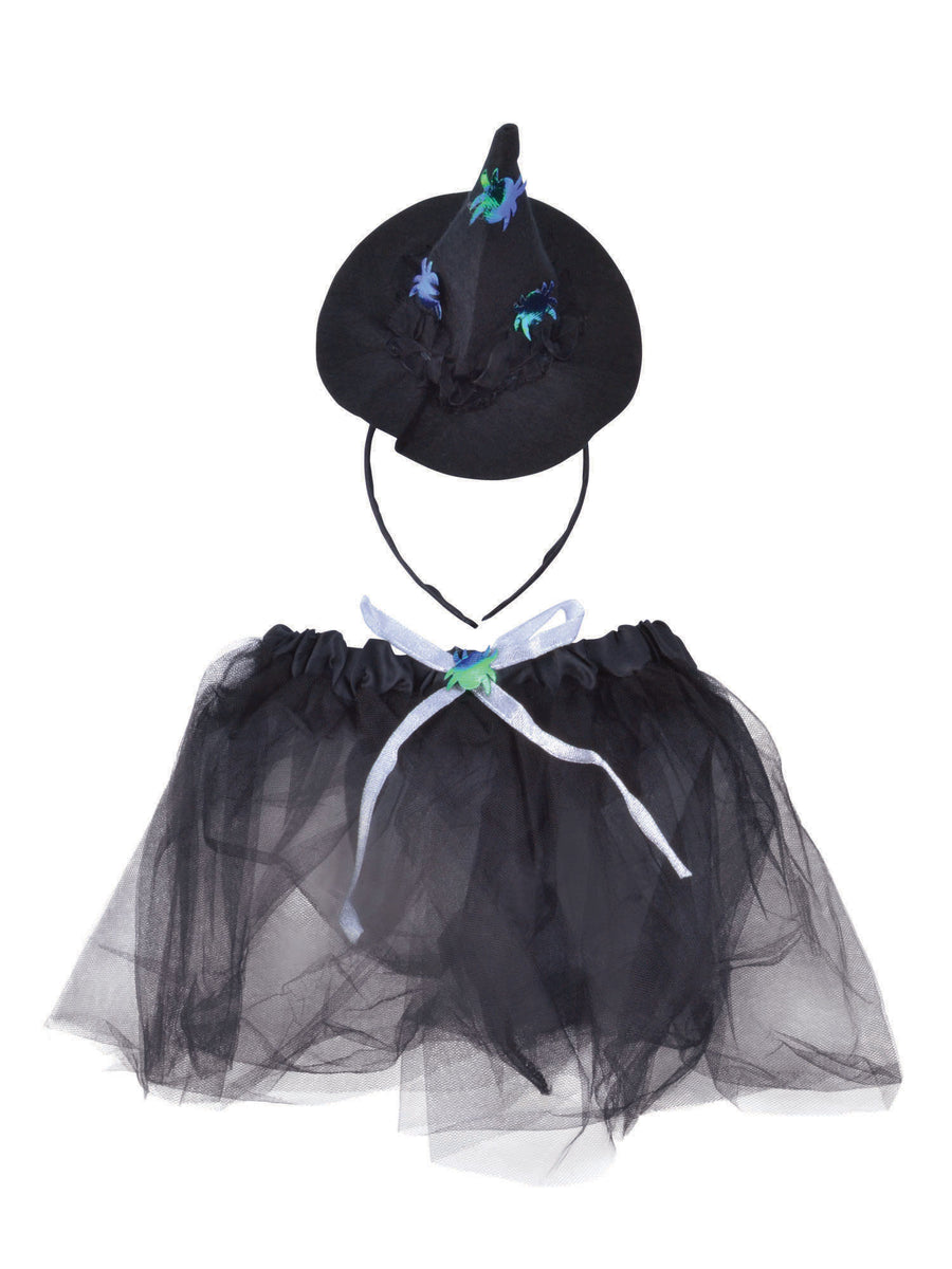 Rubies Witch Tutu Schwarz/Silber mit Haarreif für Erwachsene