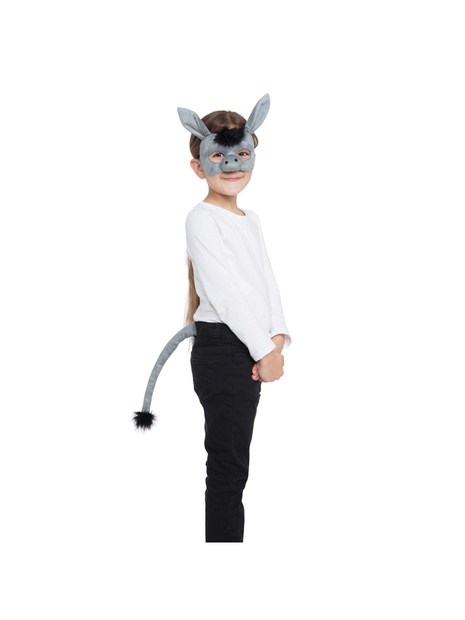 Rubies Donkey Kostümset für Erwachsene mit Maske und Schwanz – Detailansicht