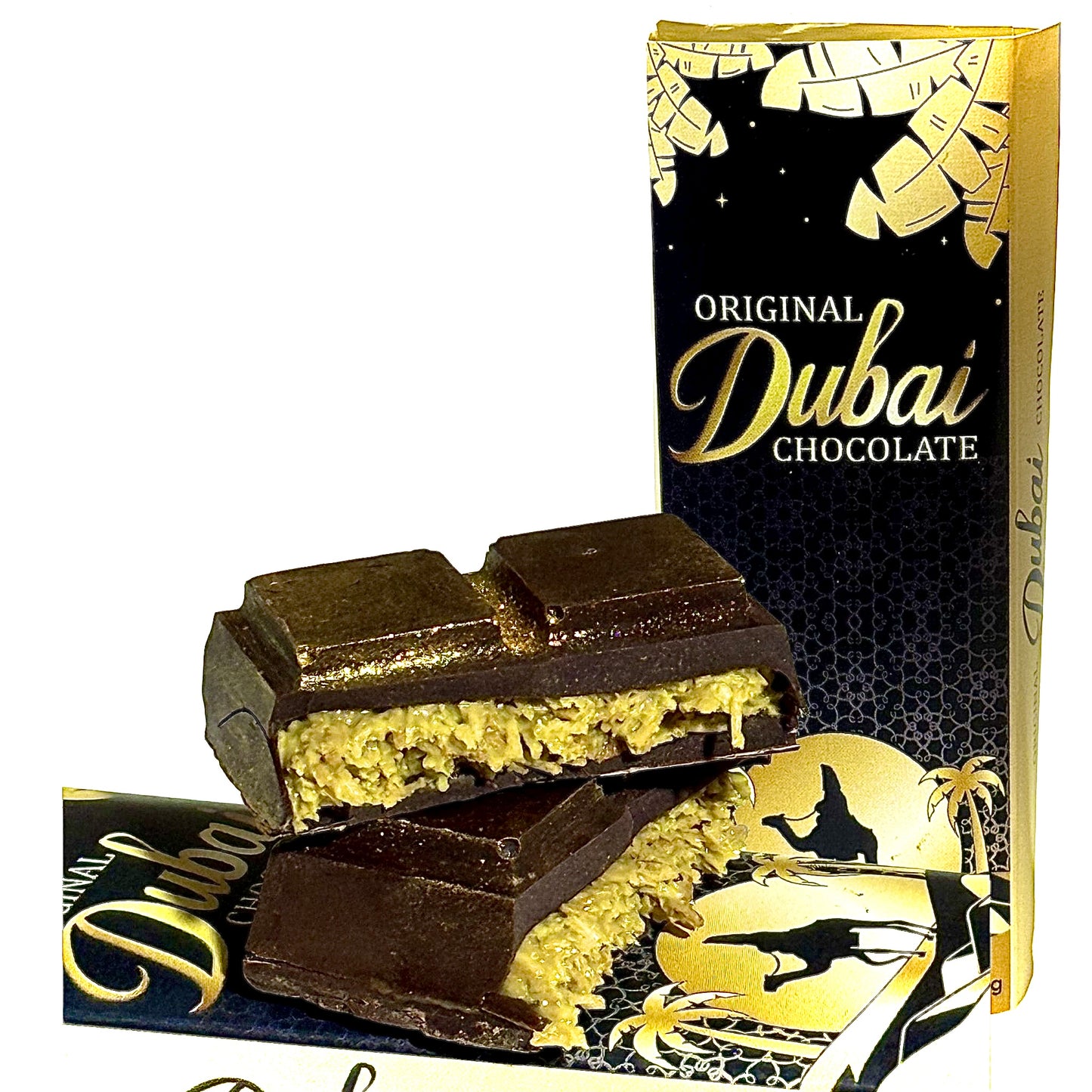 Original Dubai Schokolade 24k Gold 54,5% feinste Callebaut Zartbitterschokolade