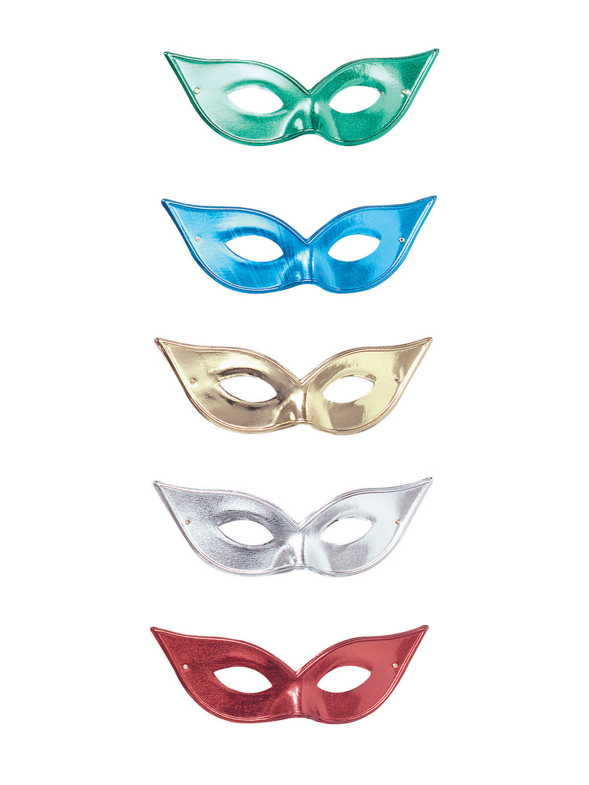 Rubies Flyaway Augenmaske assortiert Metallic fuer Erwachsene