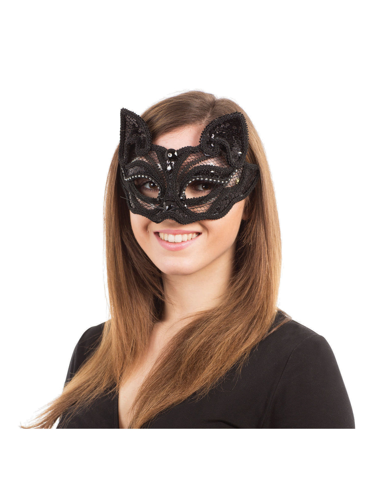 Rubies Black Cat Sequin (G/F)*** Eye Masks