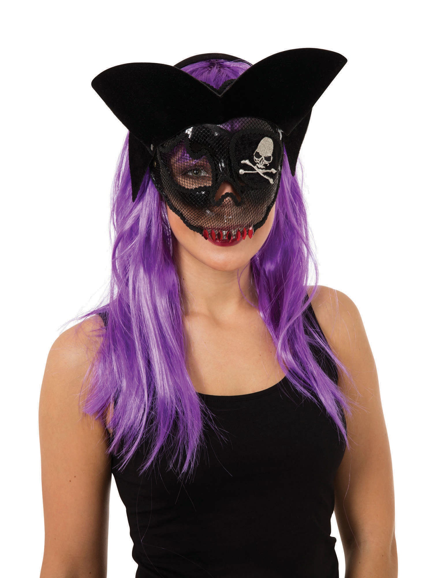 Rubies Transparent Sugar Skull Pirate Maske für Erwachsene