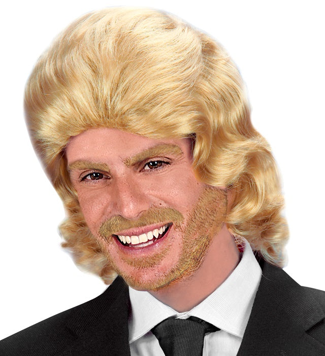 Blonde Frankie-Perücke mit markantem Schnitt für Fasnacht und Karneval