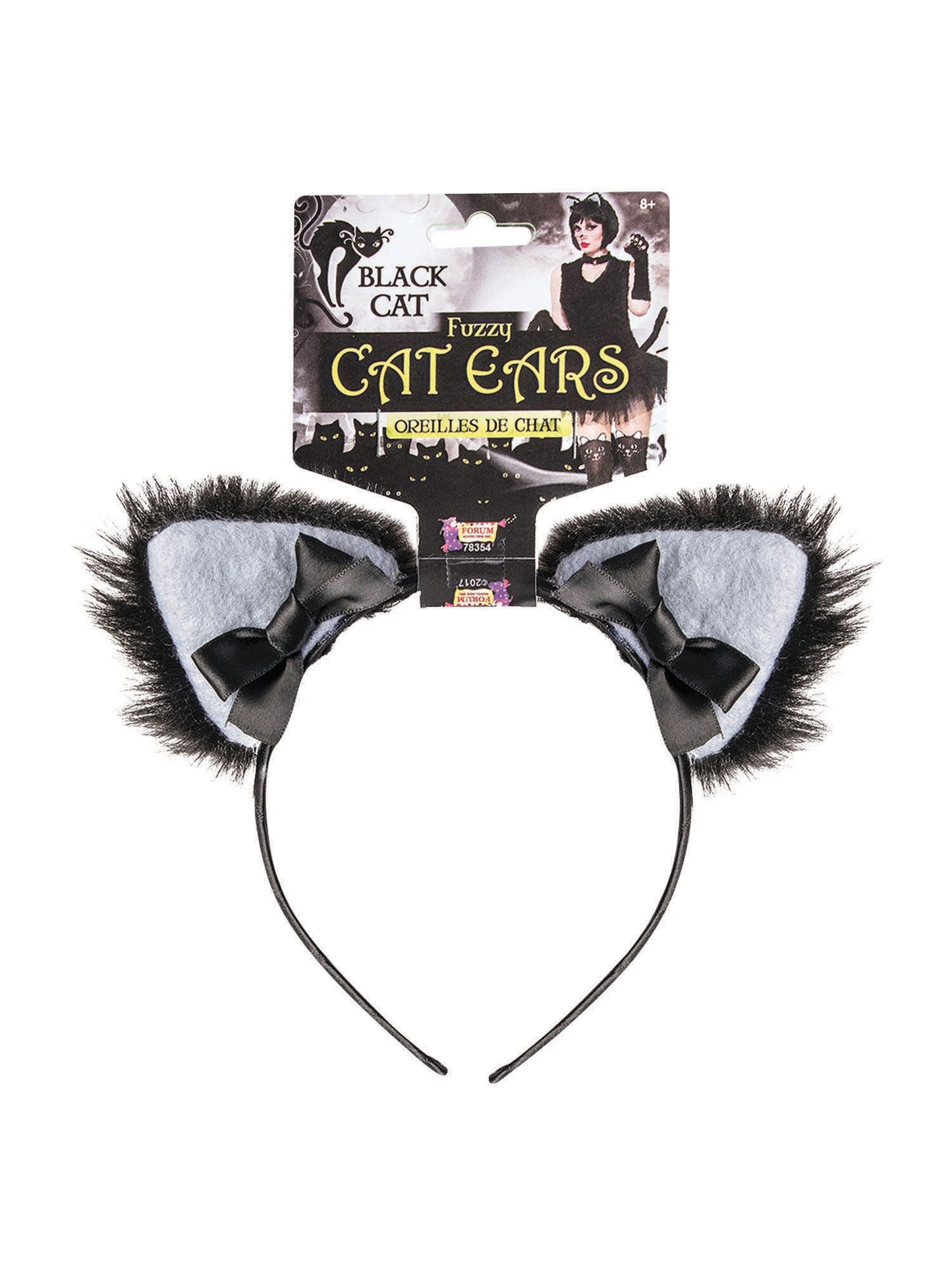 Rubies Rubies Black Cat Furry Ears Headpieces and Headbands