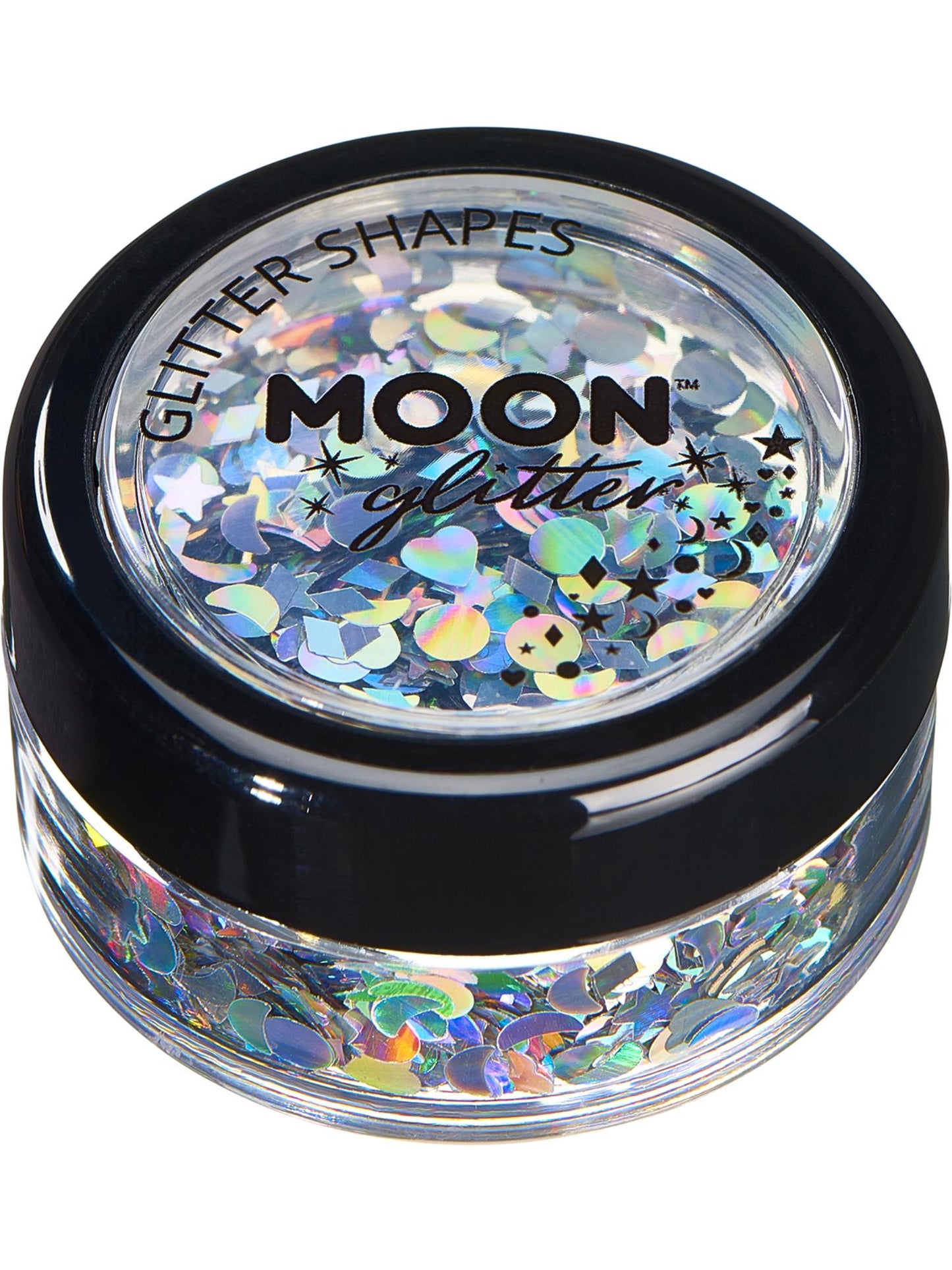 Smiffys Moon Glitter holografische Glitterformen Silber 3 g