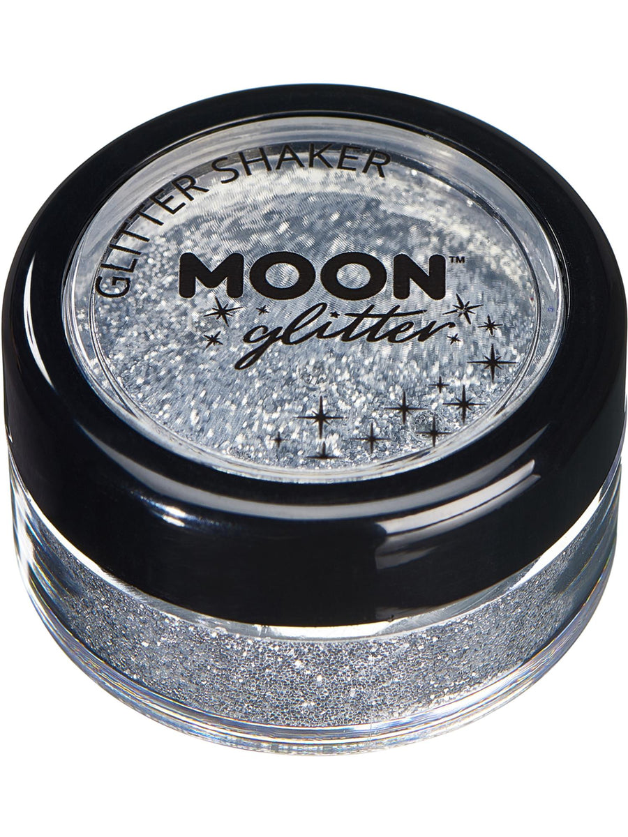 Smiffys Moon Glitter Classic Fine Glitter Shaker Silber 5 g