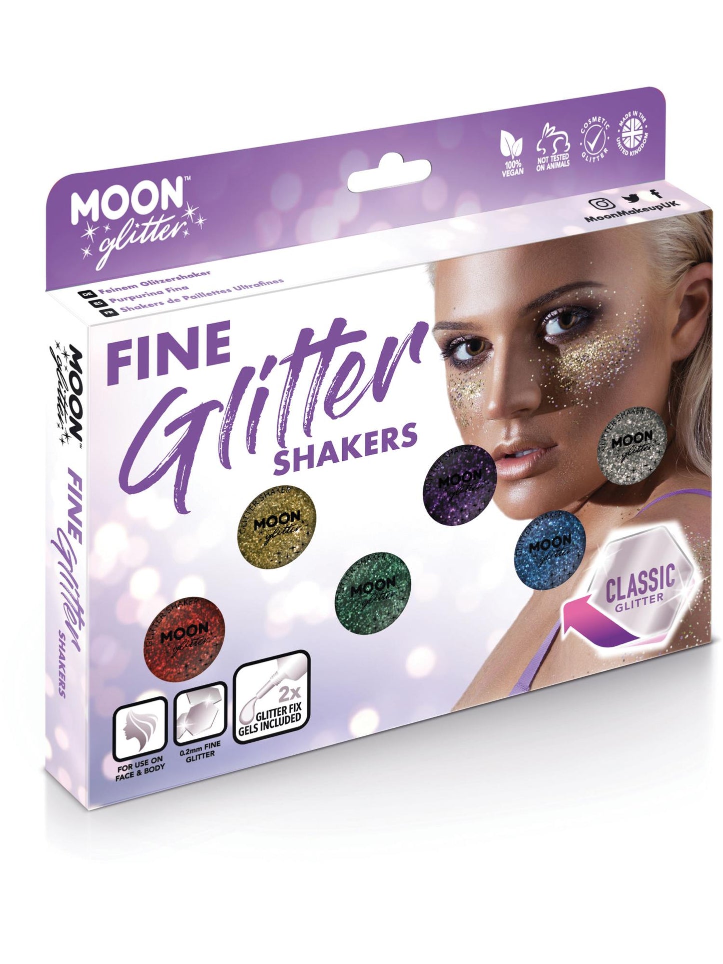 Smiffys Moon Glitter Classic Fine Glitter Shaker, Assorted CD für Unisex