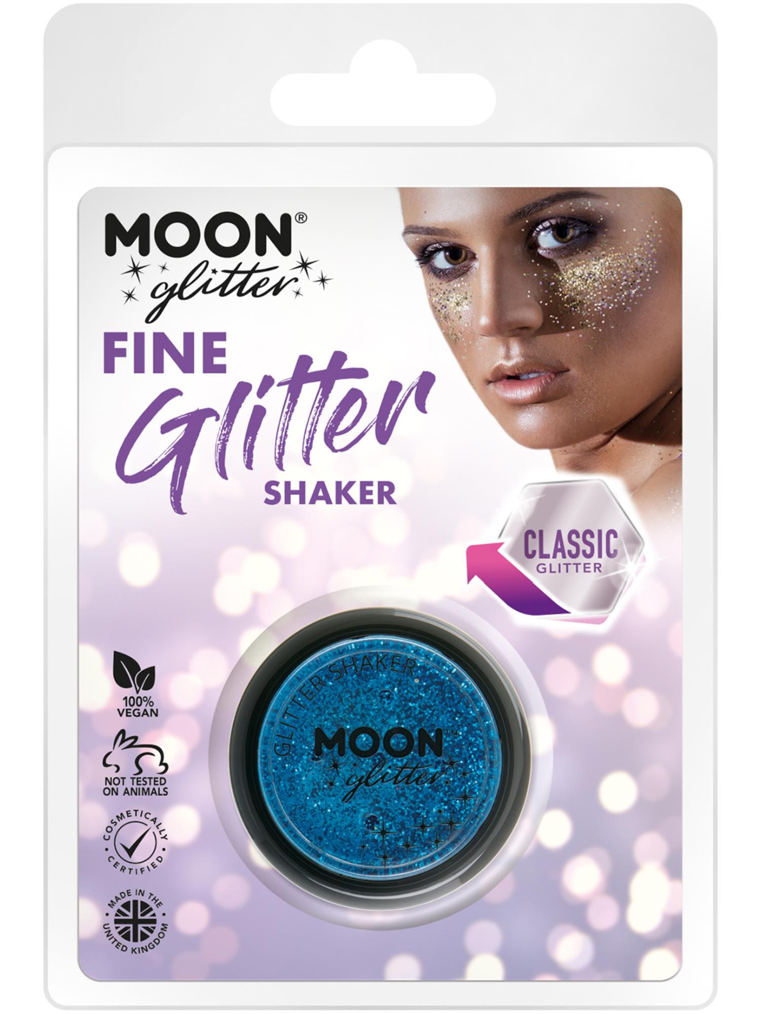 Smiffys Moon Glitter Classic Fine Glitter Shakers blauer feiner Glitter 5 g