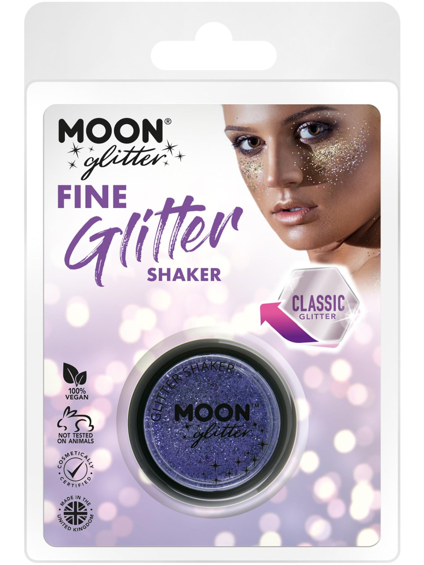 Smiffys Moon Glitter Classic Fine Glitter Shakers,Lavender CD für Unisex