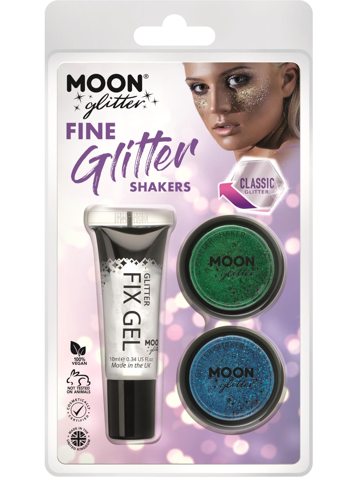 Smiffys Moon Glitter Classic Fine Glitter Shakers, CD für Unisex