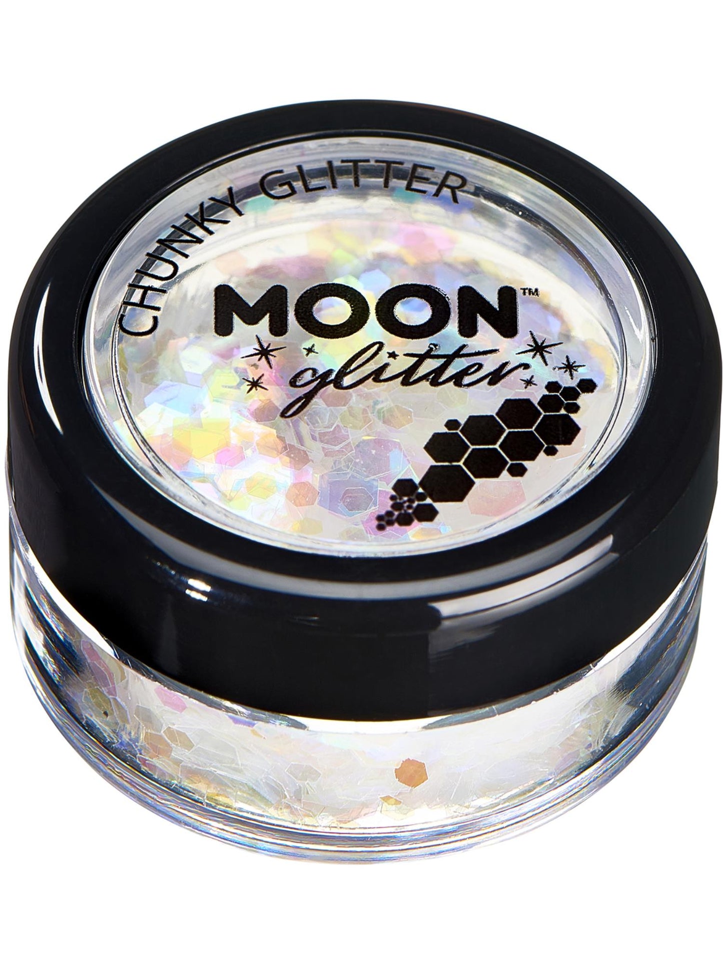 Smiffys Moon Glitter Iridescent Chunky Glitter, White CD für Unisex