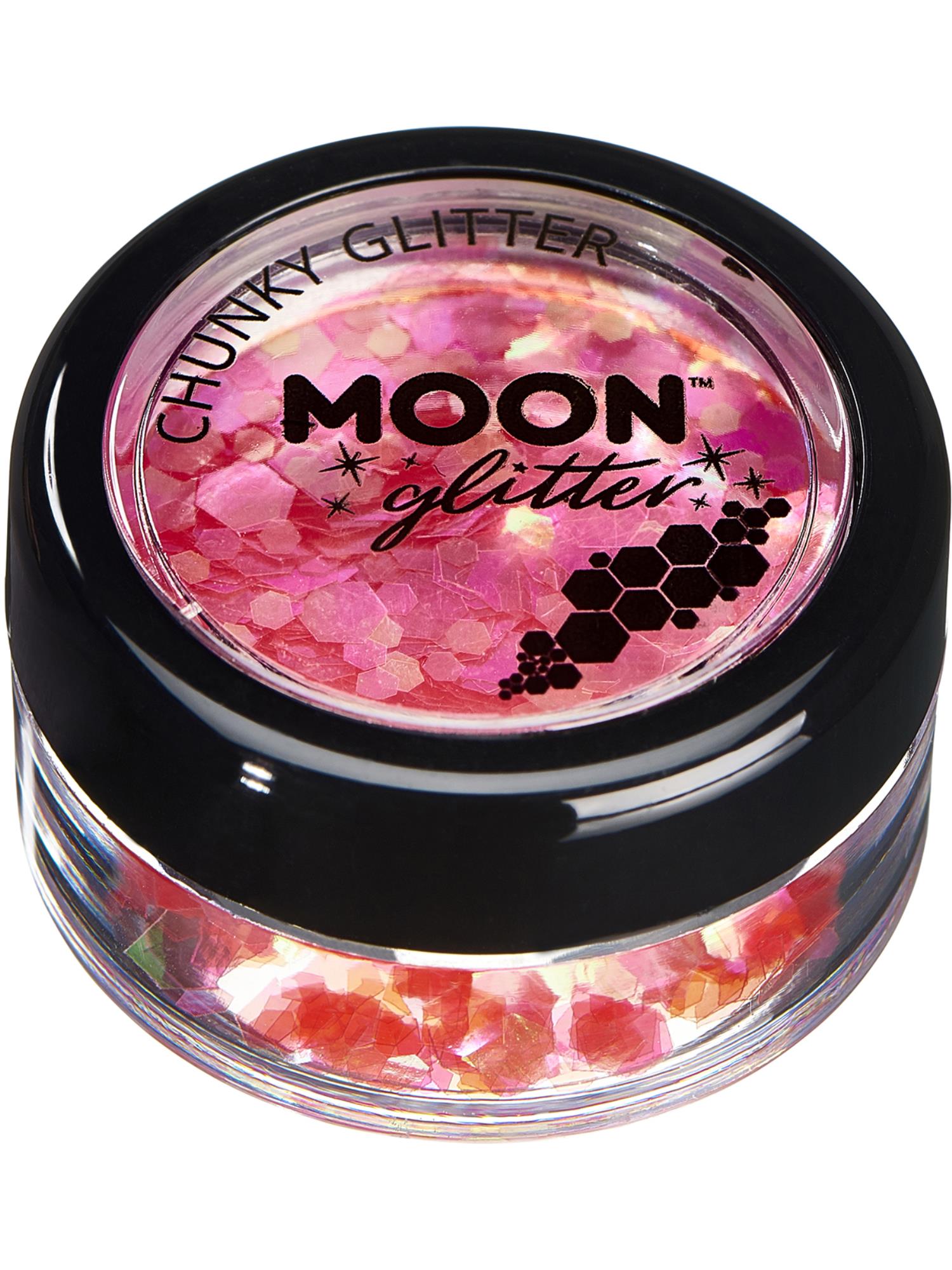 Smiffys Moon Glitter Iridescent Chunky Glitter Cherry, 3 g