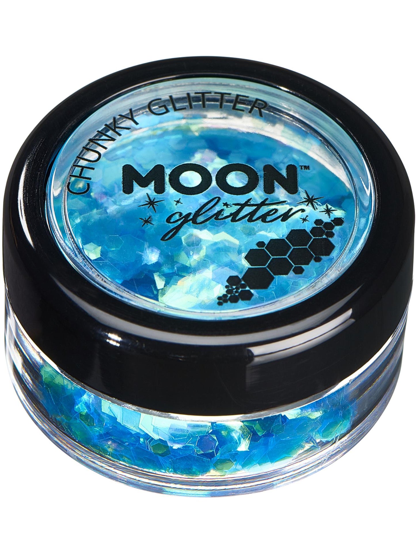 Smiffys Moon Glitter Iridescent Chunky Glitter Blue, 3 g