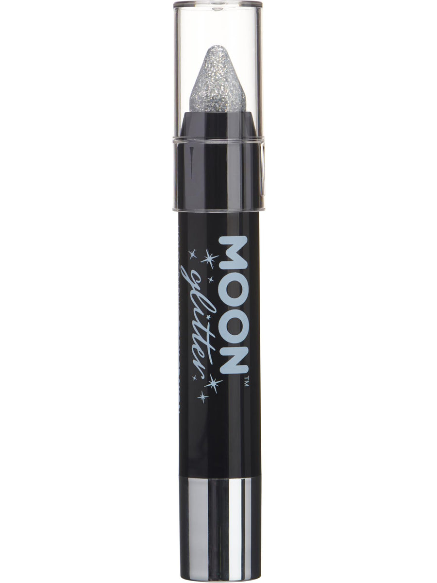 Smiffys Moon Glitter Holographic Body Crayon Silver 3,2 g