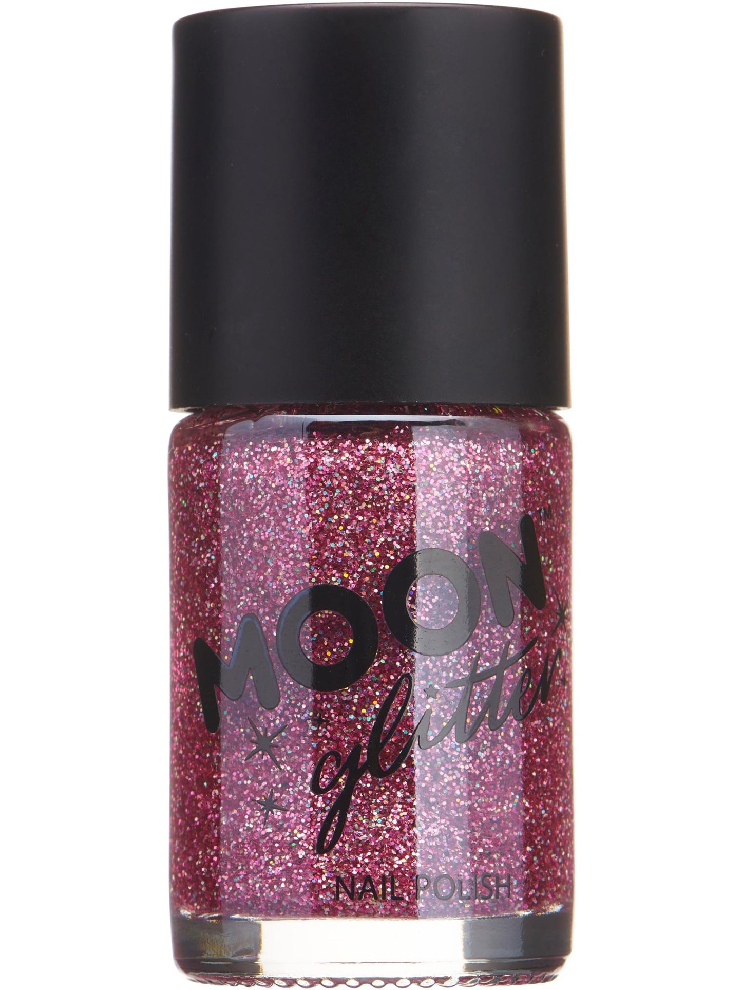 Smiffys Moon Glitter holografischer Nagellack Pink 14 ml