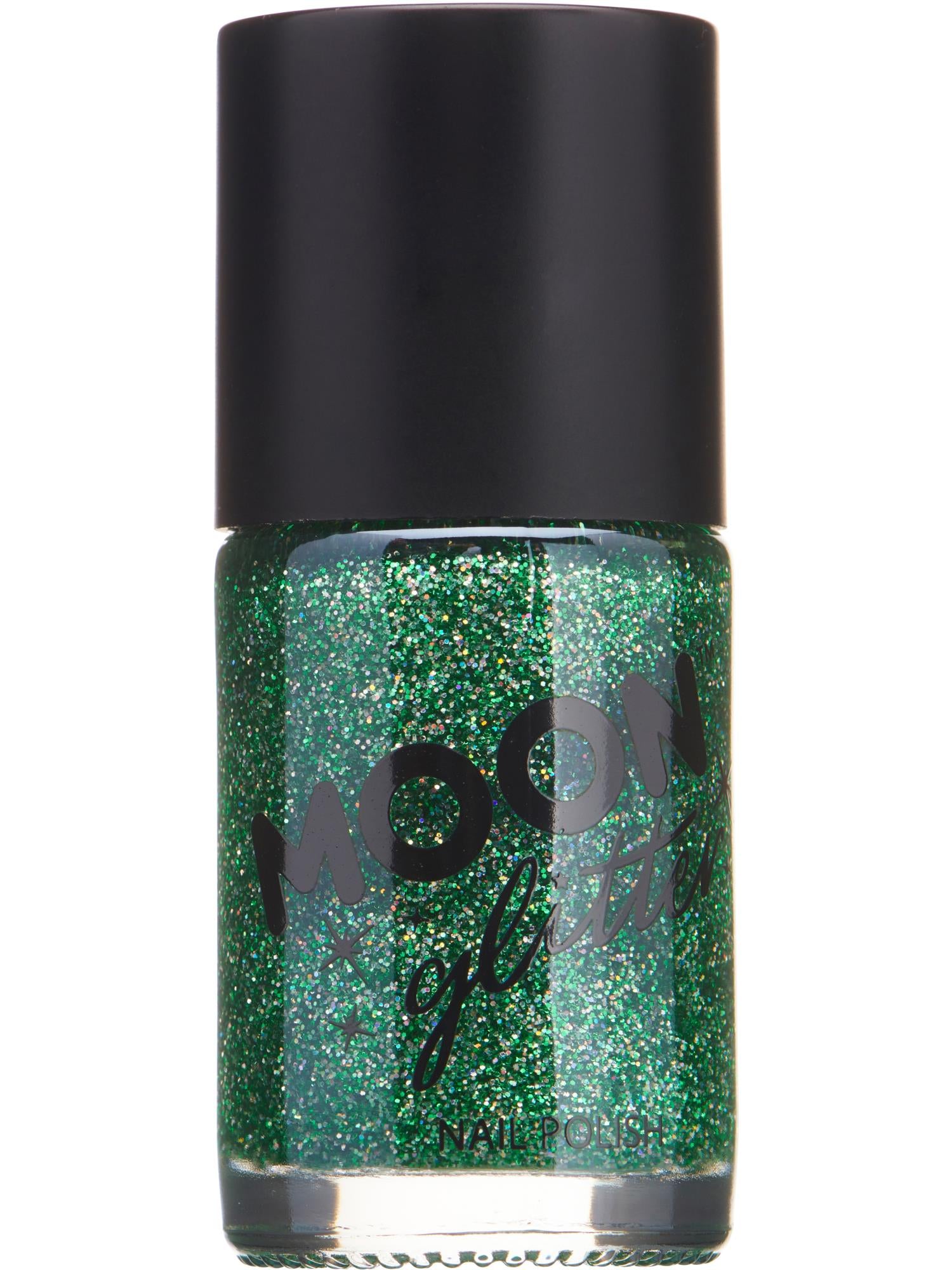 Smiffys Moon Glitter holografischer Glitzernagellack Green 14 ml