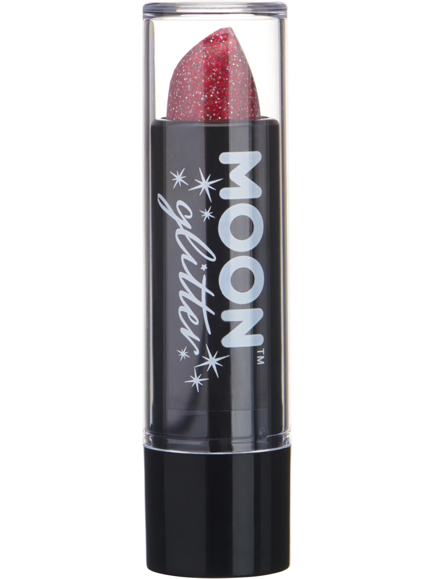 Smiffys Moon Glitter holografischer Glitter-Lippenstift Red