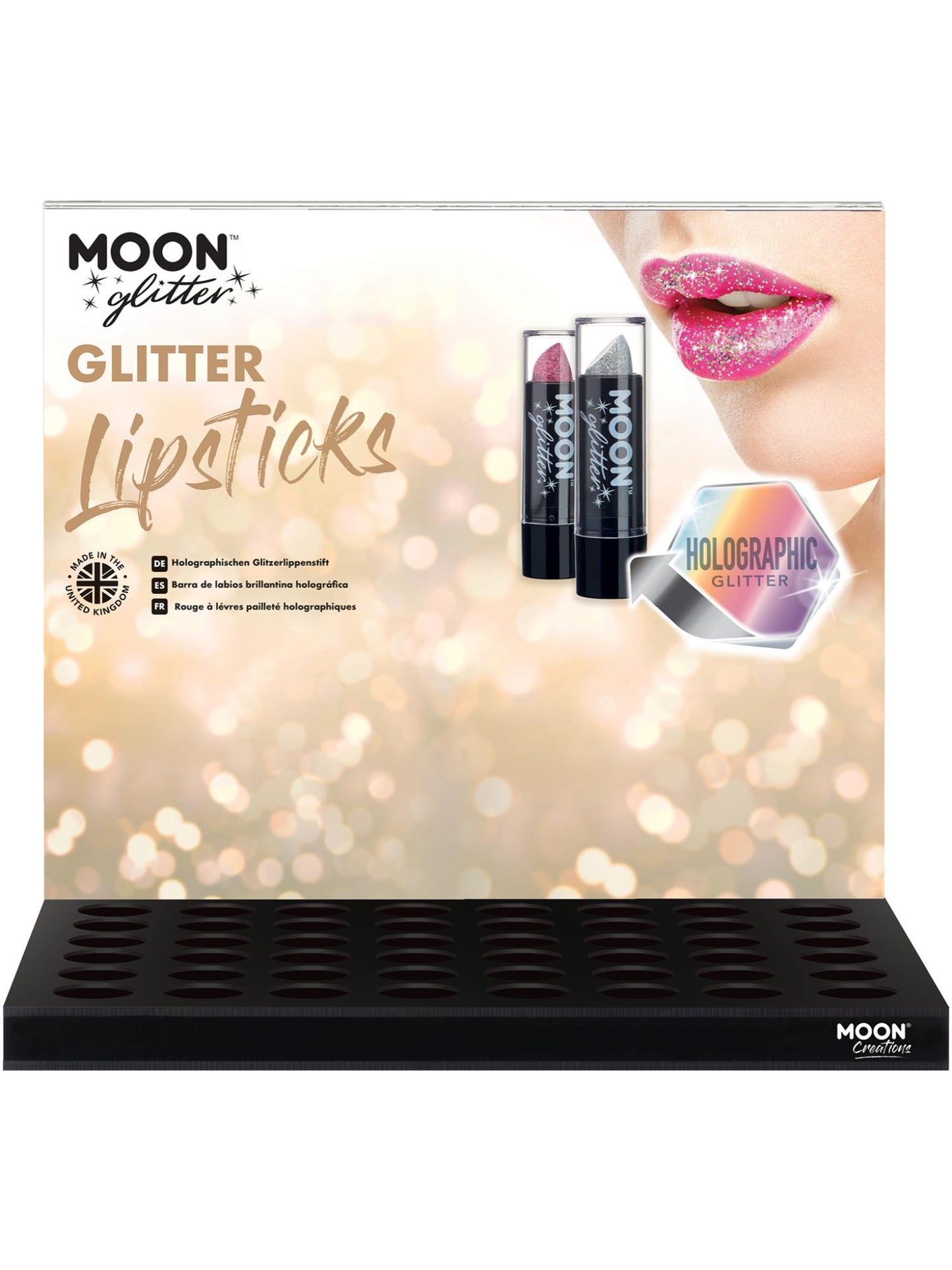 Smiffys Moon Glitter Holographic Glitter Lipstick, SF für Unisex