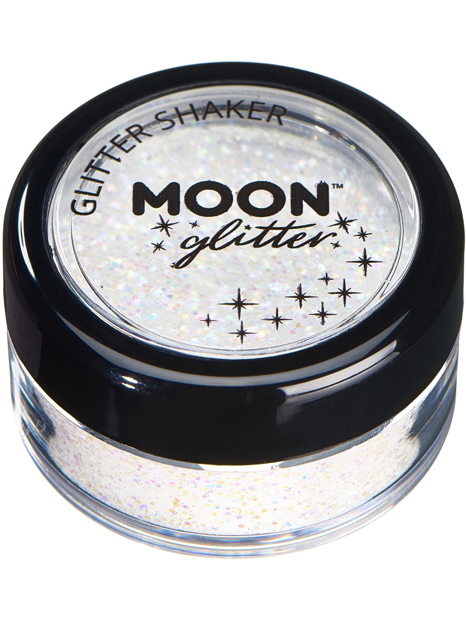 Smiffys Moon Glitter Pastel Glitter Shakers White 5 g