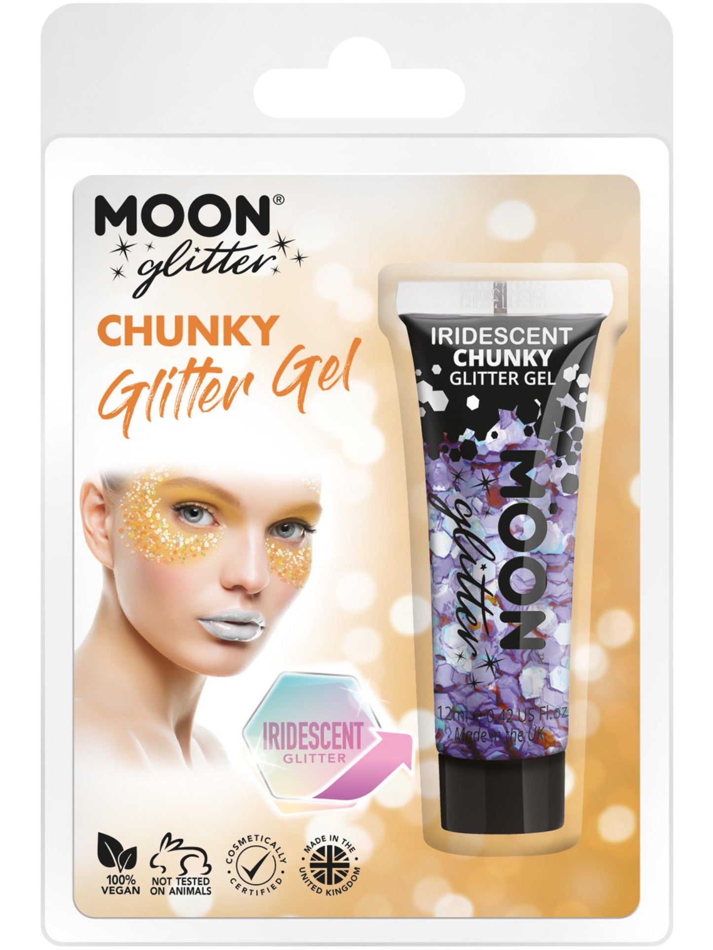 Smiffys Moon Glitter Iridescent Chunky Glitter Gel CD für Unisex