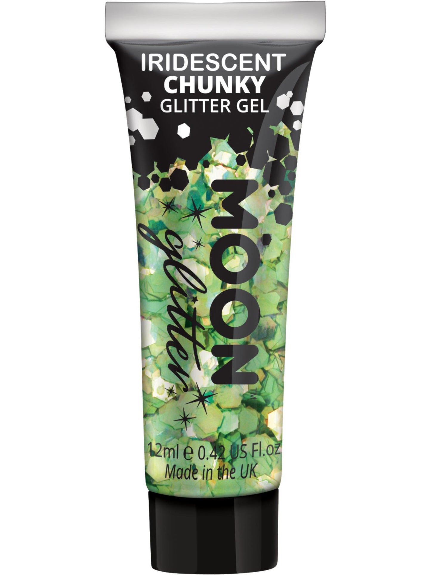 Smiffys Moon Iridescent Chunky Glitter Gel in Grün, 12 ml