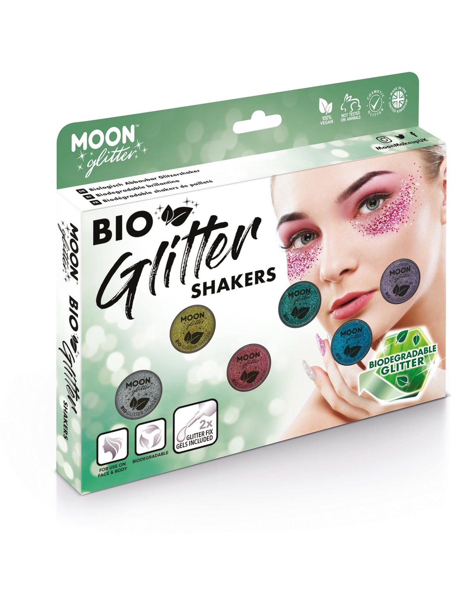 Smiffys Moon Glitter Bio Glitter Shakers, Assorted CD für Unisex