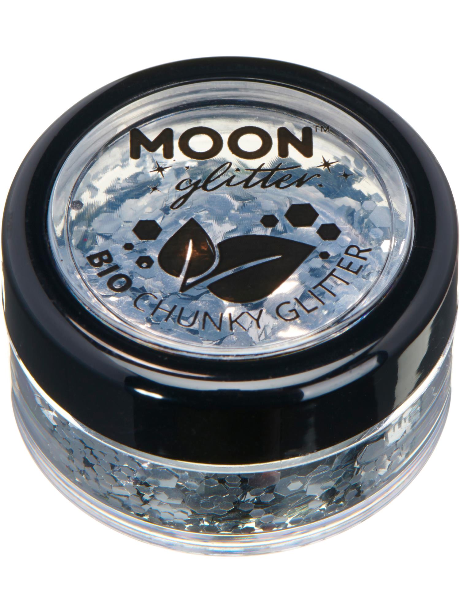 Smiffys Moon Glitter Bio Chunky Glitter Silver 3 g