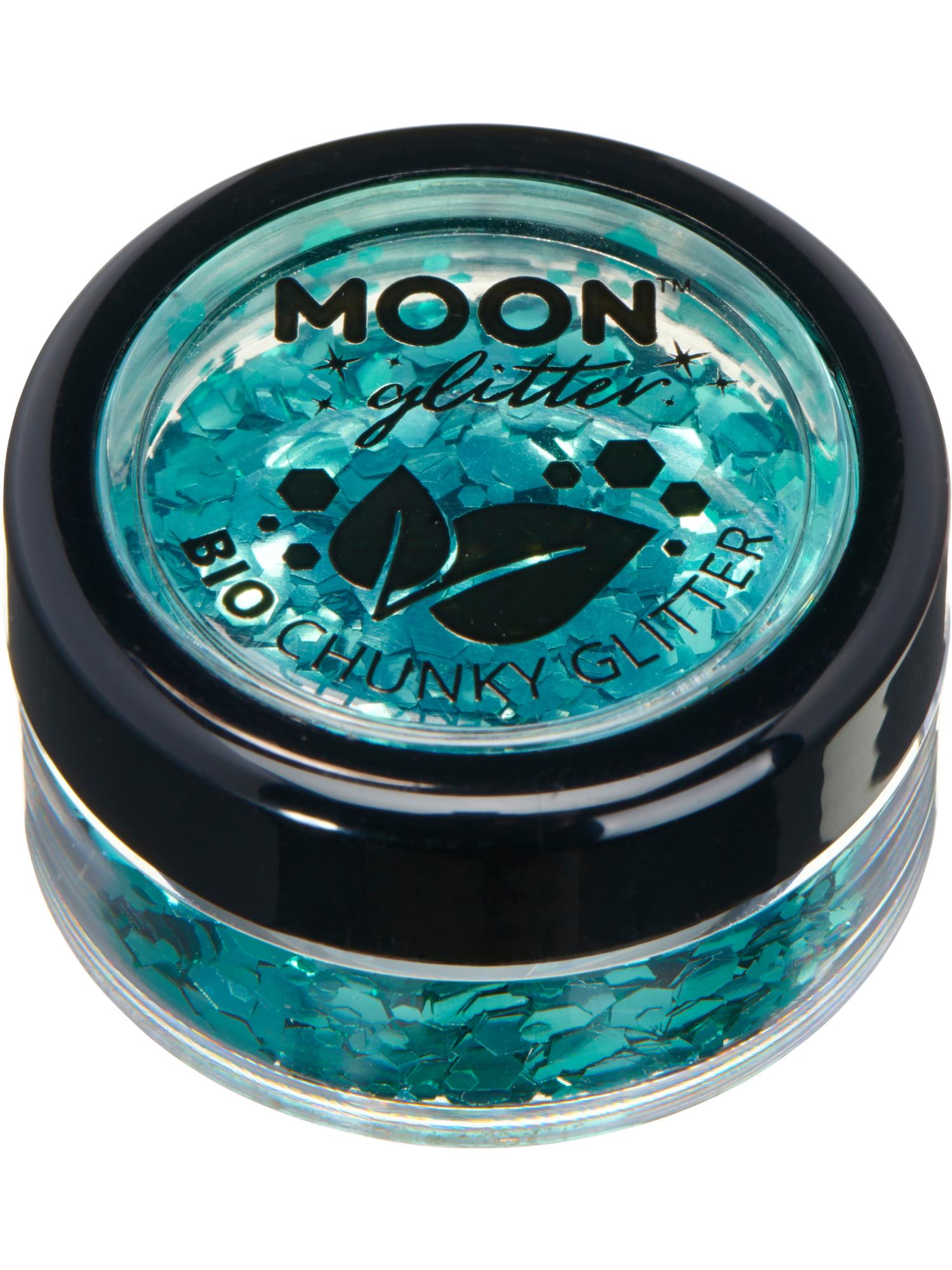 Smiffys Moon Glitter Bio Chunky Glitter Turquoise 3 g