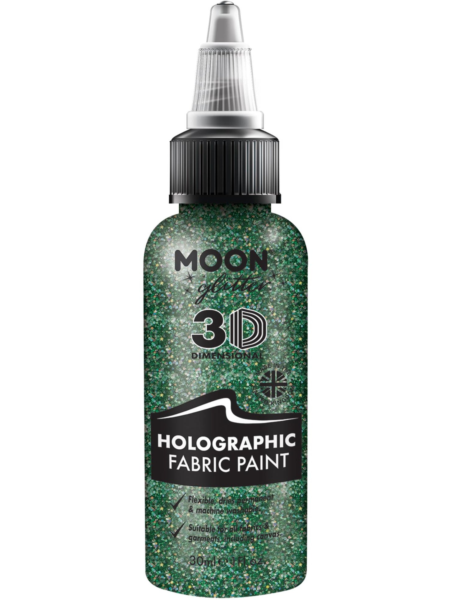 Smiffys Moon Glitter Holographic Glitter Fabric Paint CD für Unisex