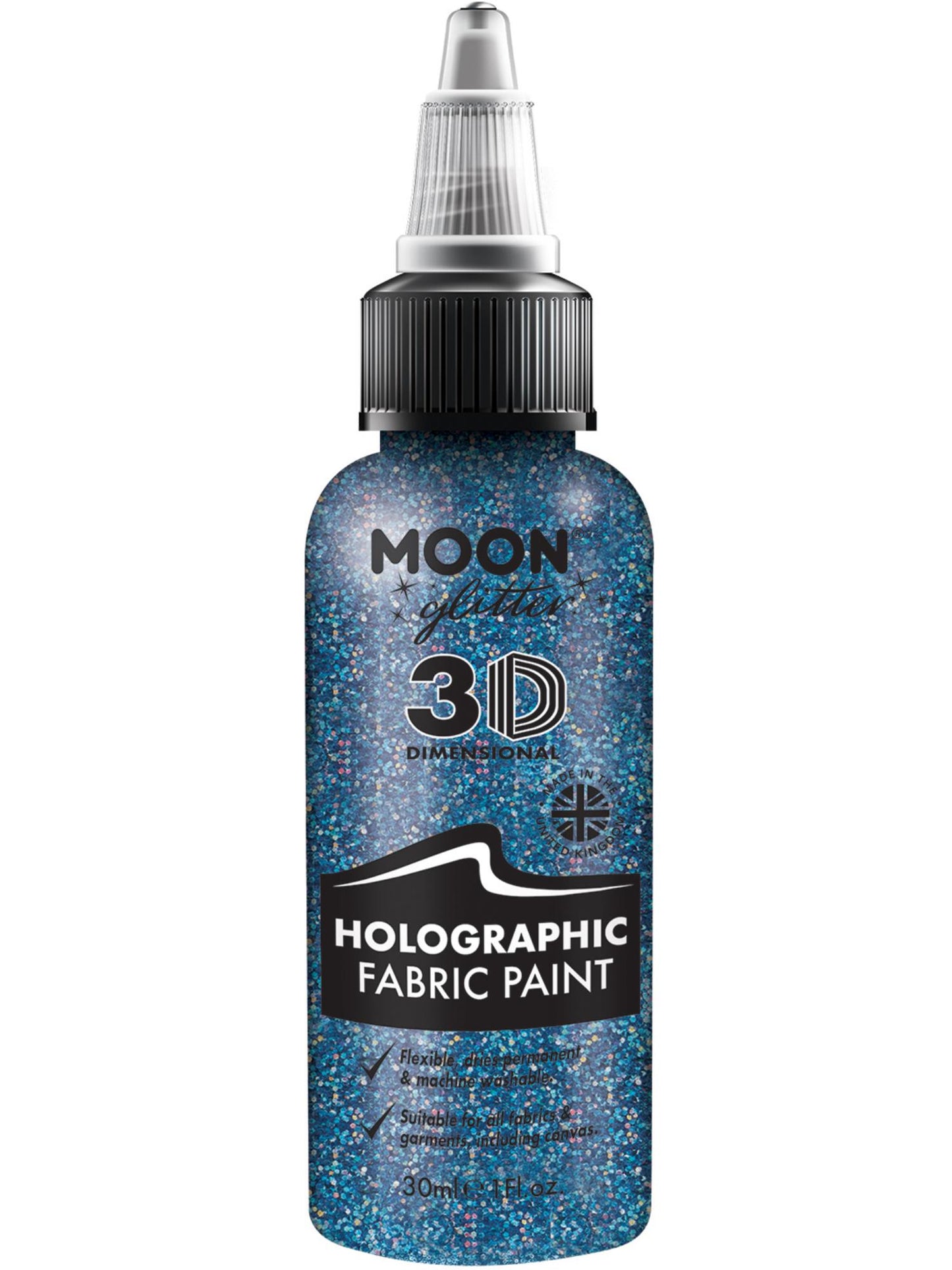 Smiffys Moon Glitter Holographic Glitter Fabric Paint CD für Unisex