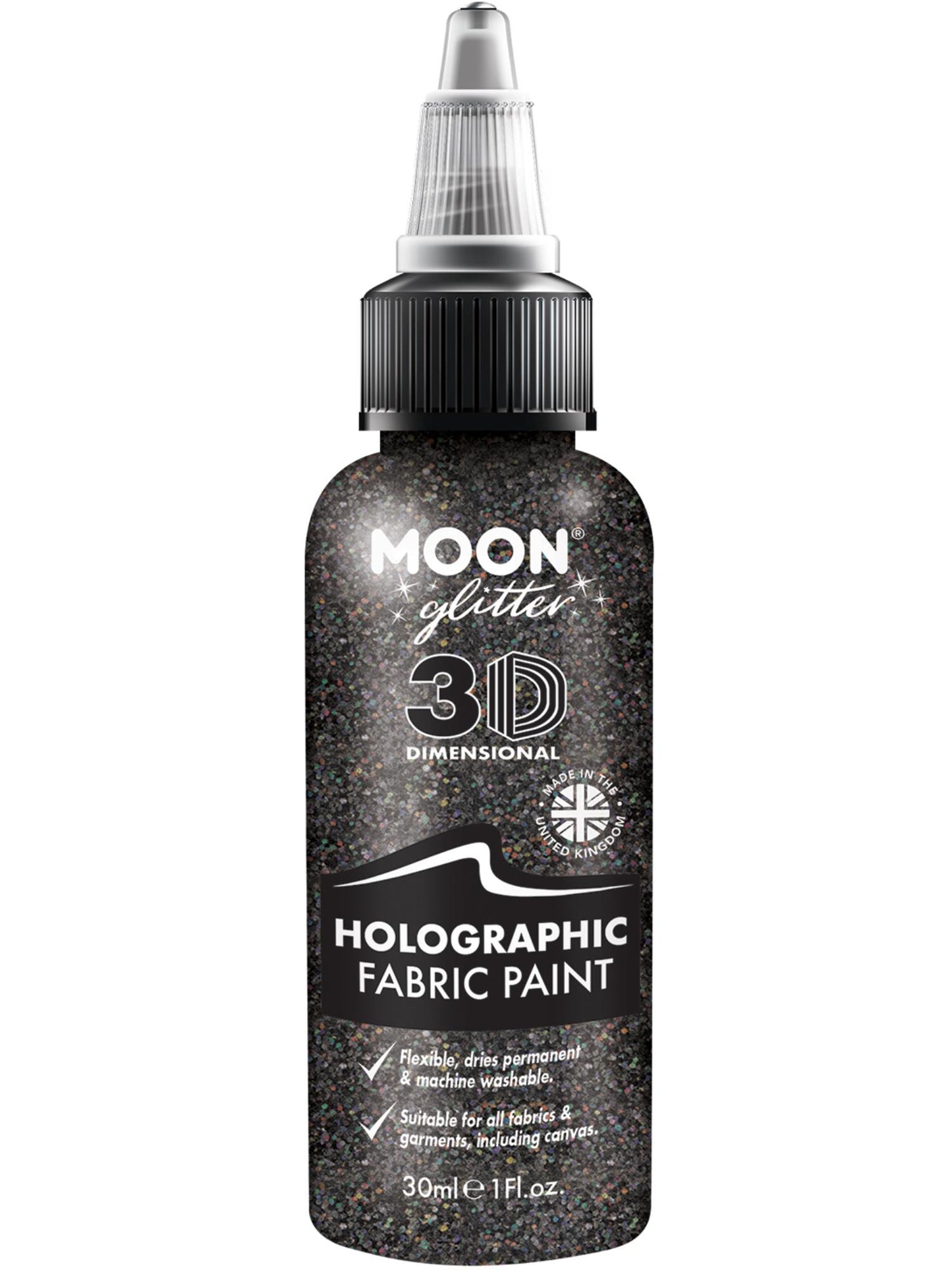 Smiffys Moon Glitter Holographic Glitter Fabric Paint CD für Unisex