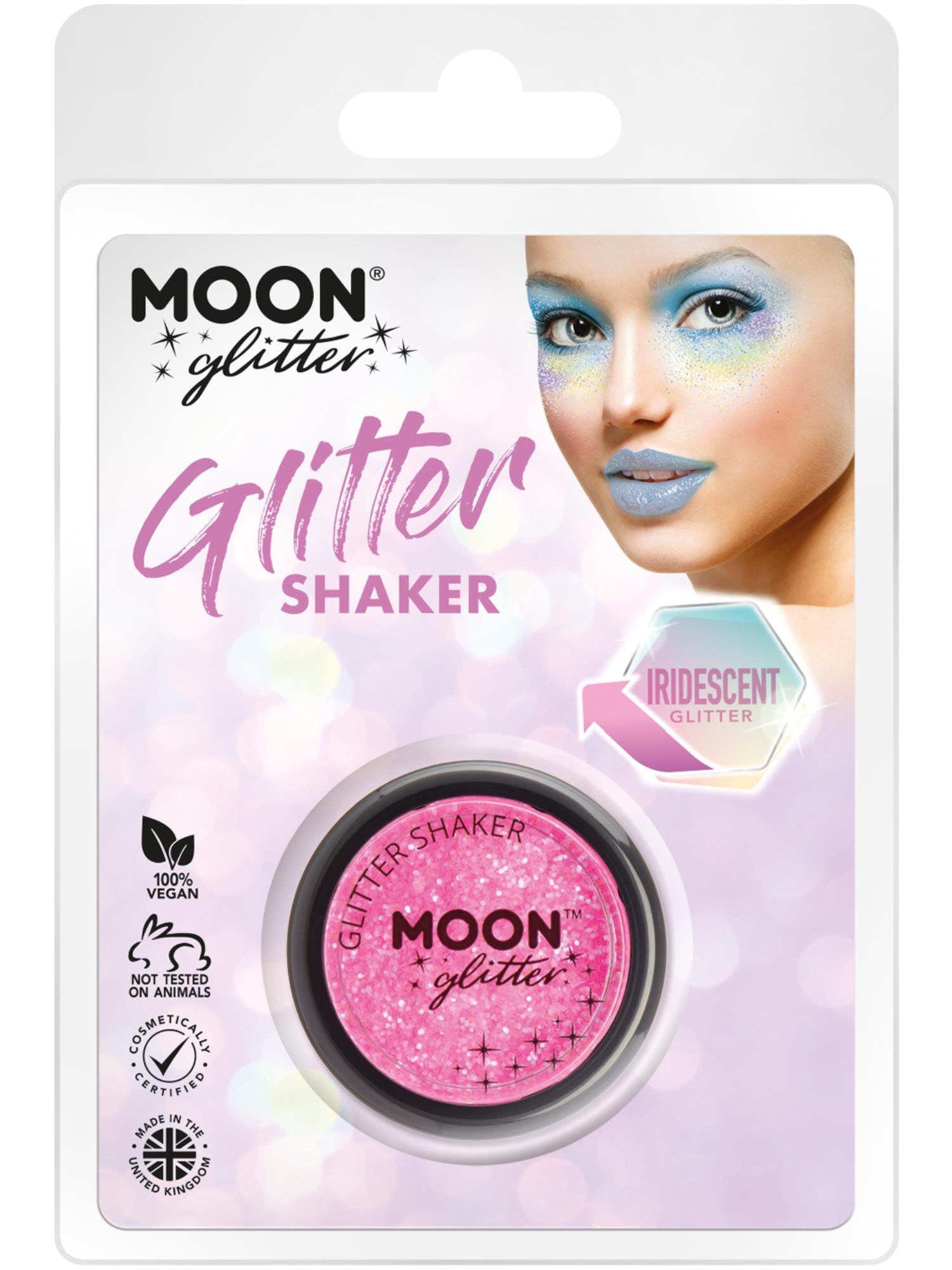Smiffys Moon Iridescent Glitter Shaker Pink 5 g