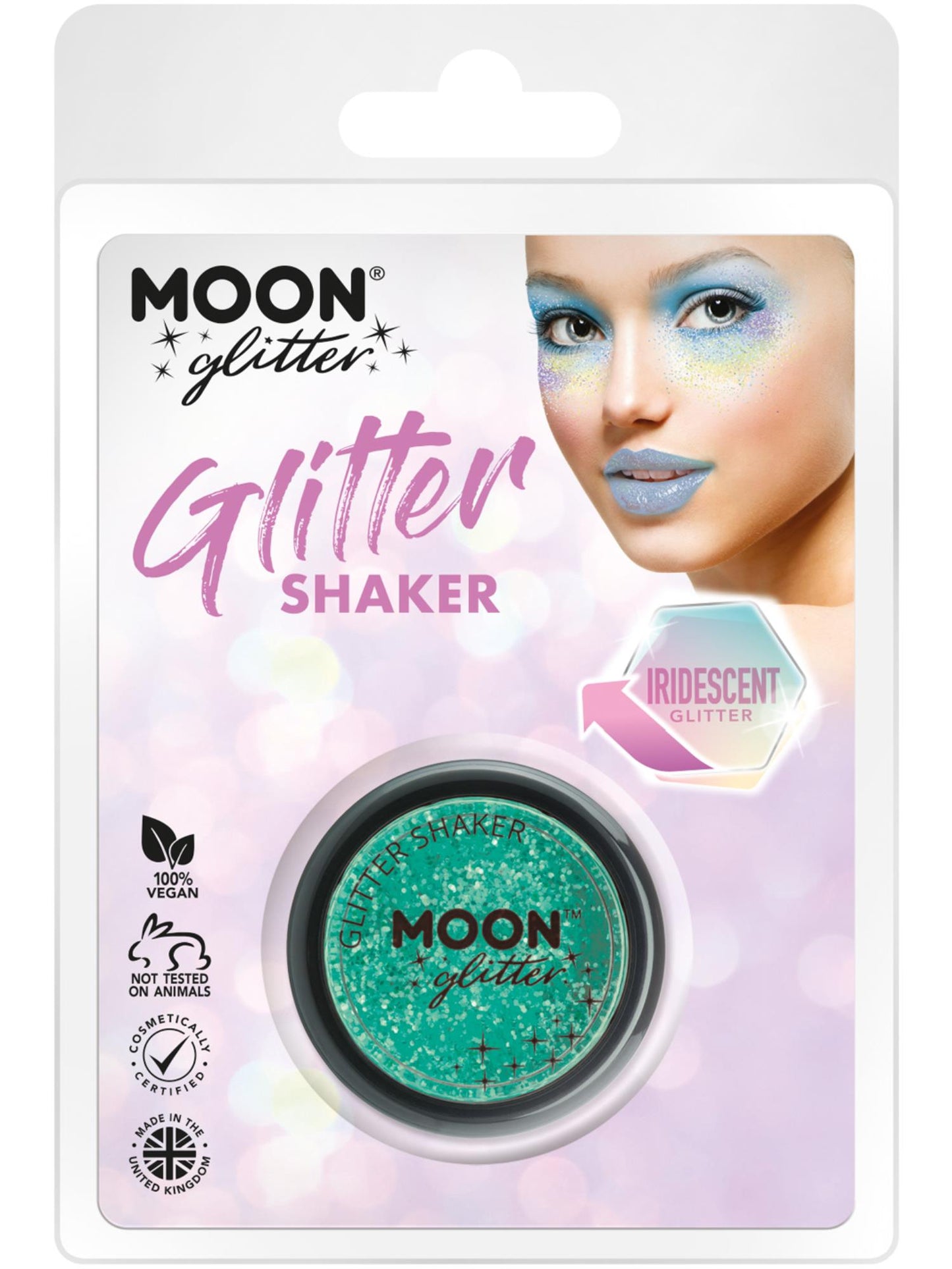 Smiffys Moon Glitter Iridescent Glitter Shakers, Green CD für Unisex