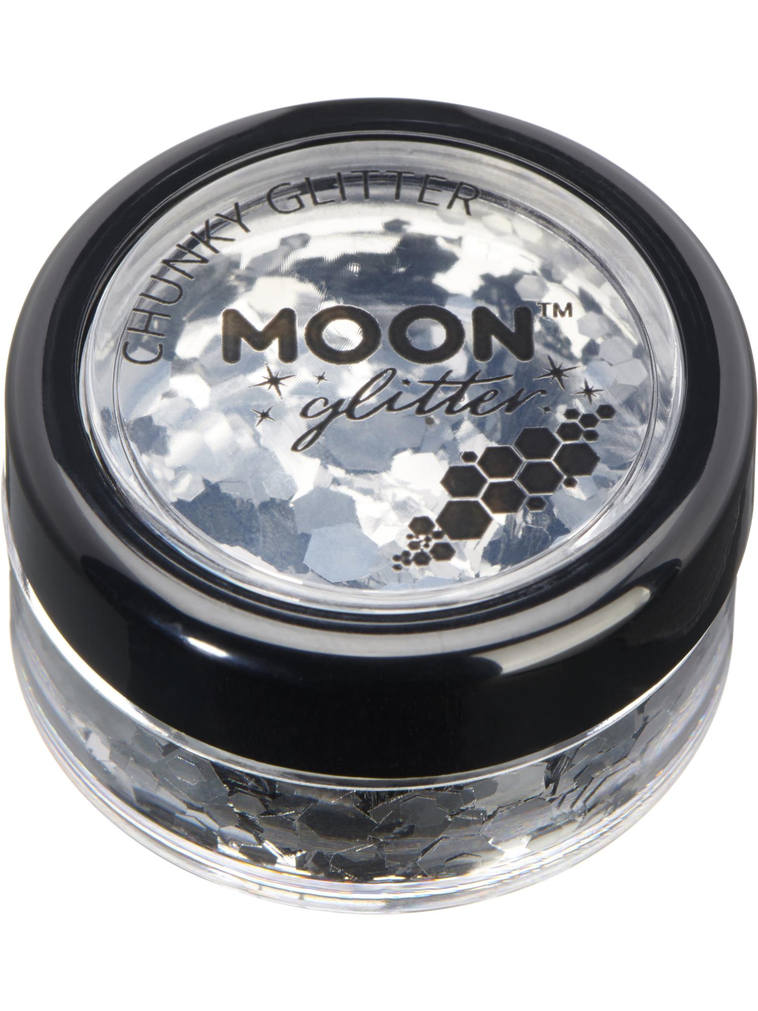 Smiffys Moon Glitter Classic Chunky Glitter Silver 3 g
