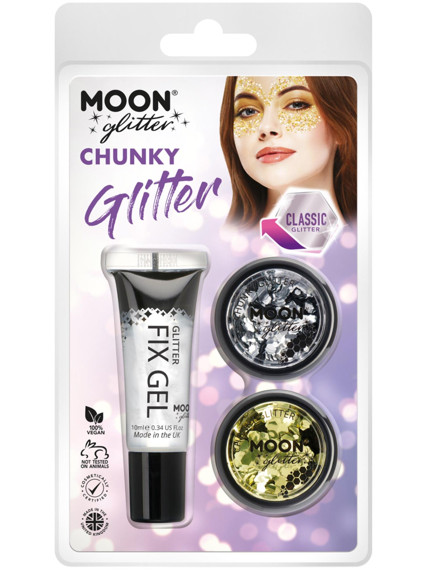 Smiffys Moon Glitter Classic Chunky Glitter CD für Unisex