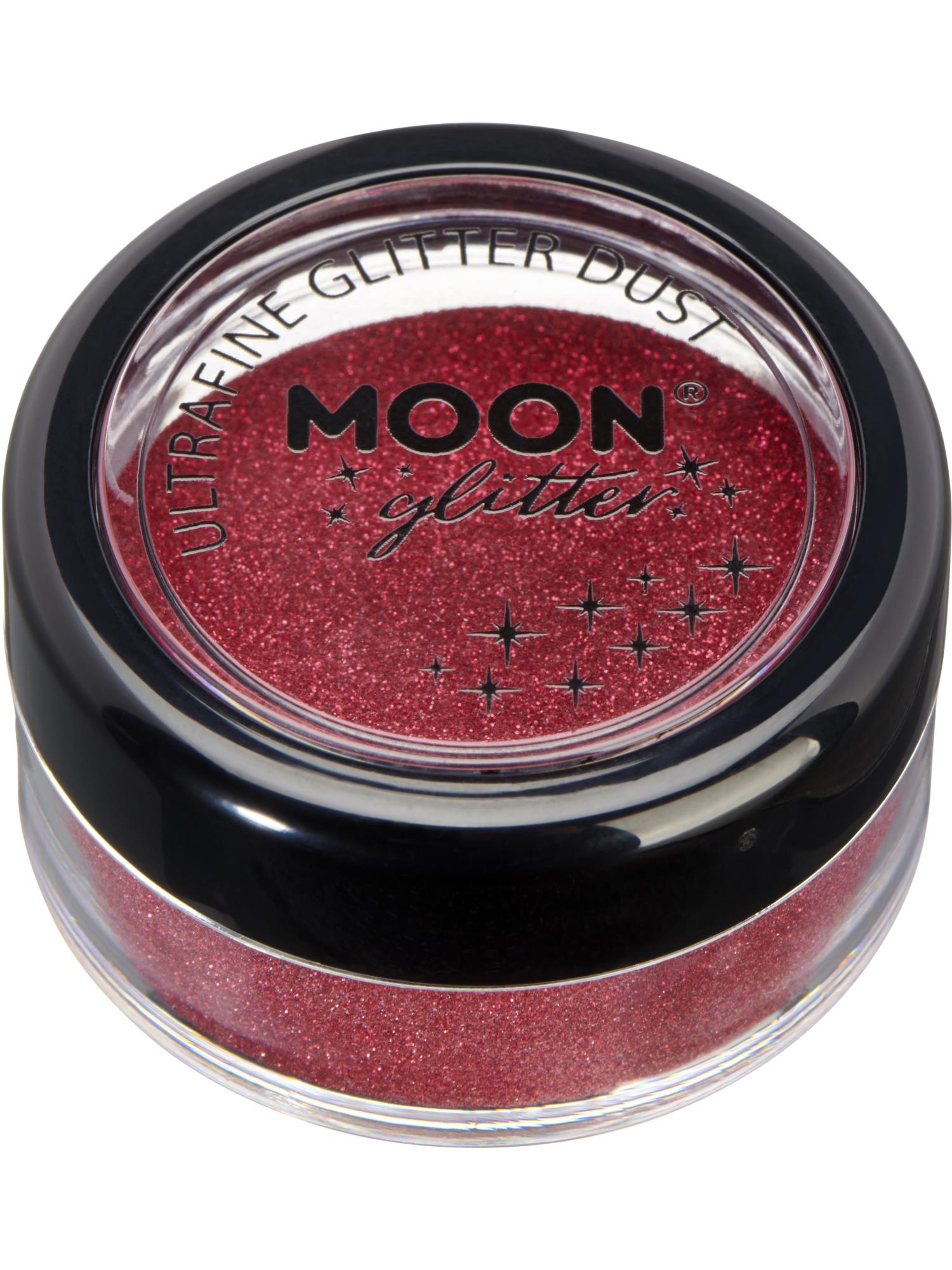 Smiffys Moon Glitter Classic Ultrafine Glitter Dust roter Glitzerstaub 5 g