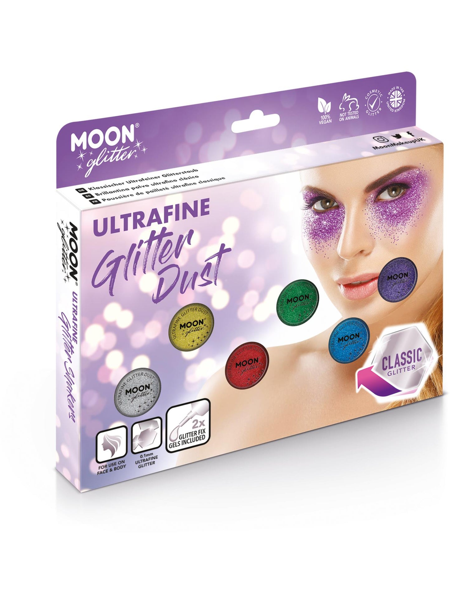 Smiffys Moon Glitter Classic Ultrafine Glitter Dust CD für Unisex