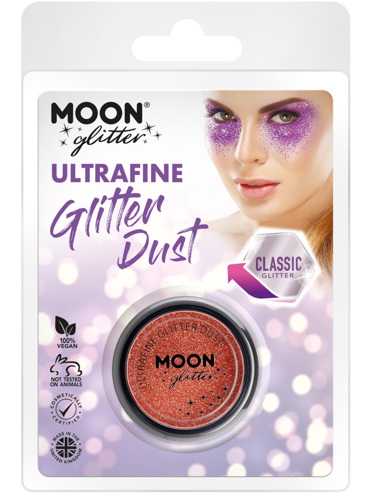 Smiffys Moon Glitter Classic Ultrafine Glitter Dust Copper Bronze 5 g