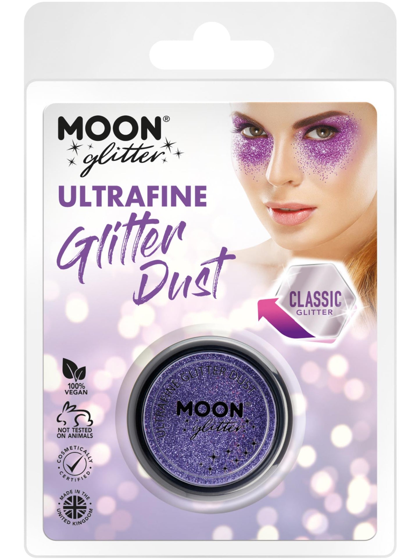 Smiffys Moon Glitter Classic Ultrafine Glitter Dust Lavender 5 g