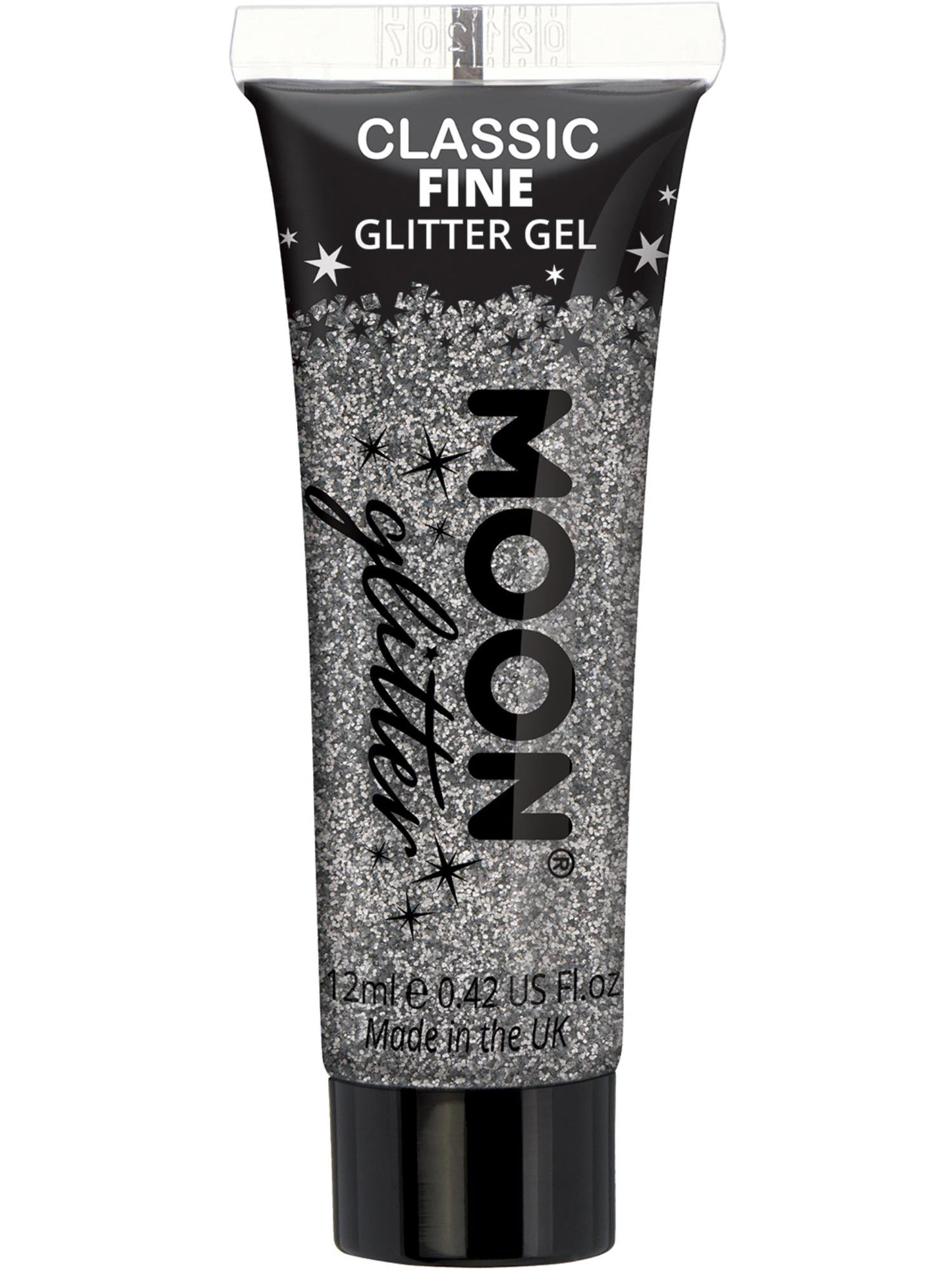 Smiffys Moon Glitter Classic Fine Glitter Gel Silver, 12 ml