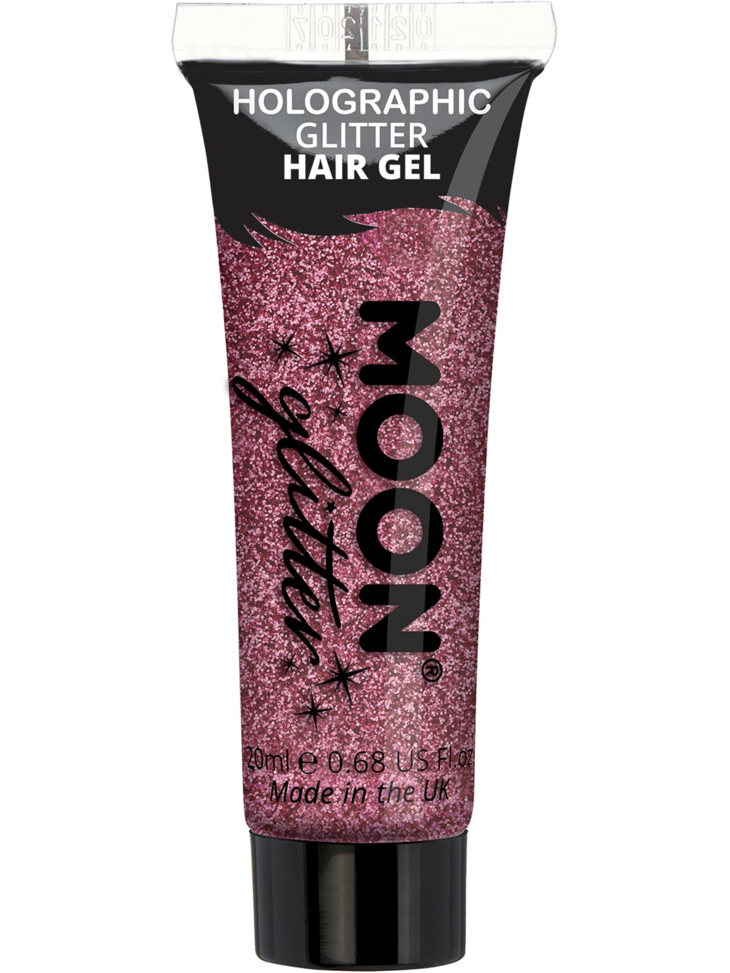 Smiffys Moon Glitter Holographic Glitter Hair Gel, Pink CD für Unisex