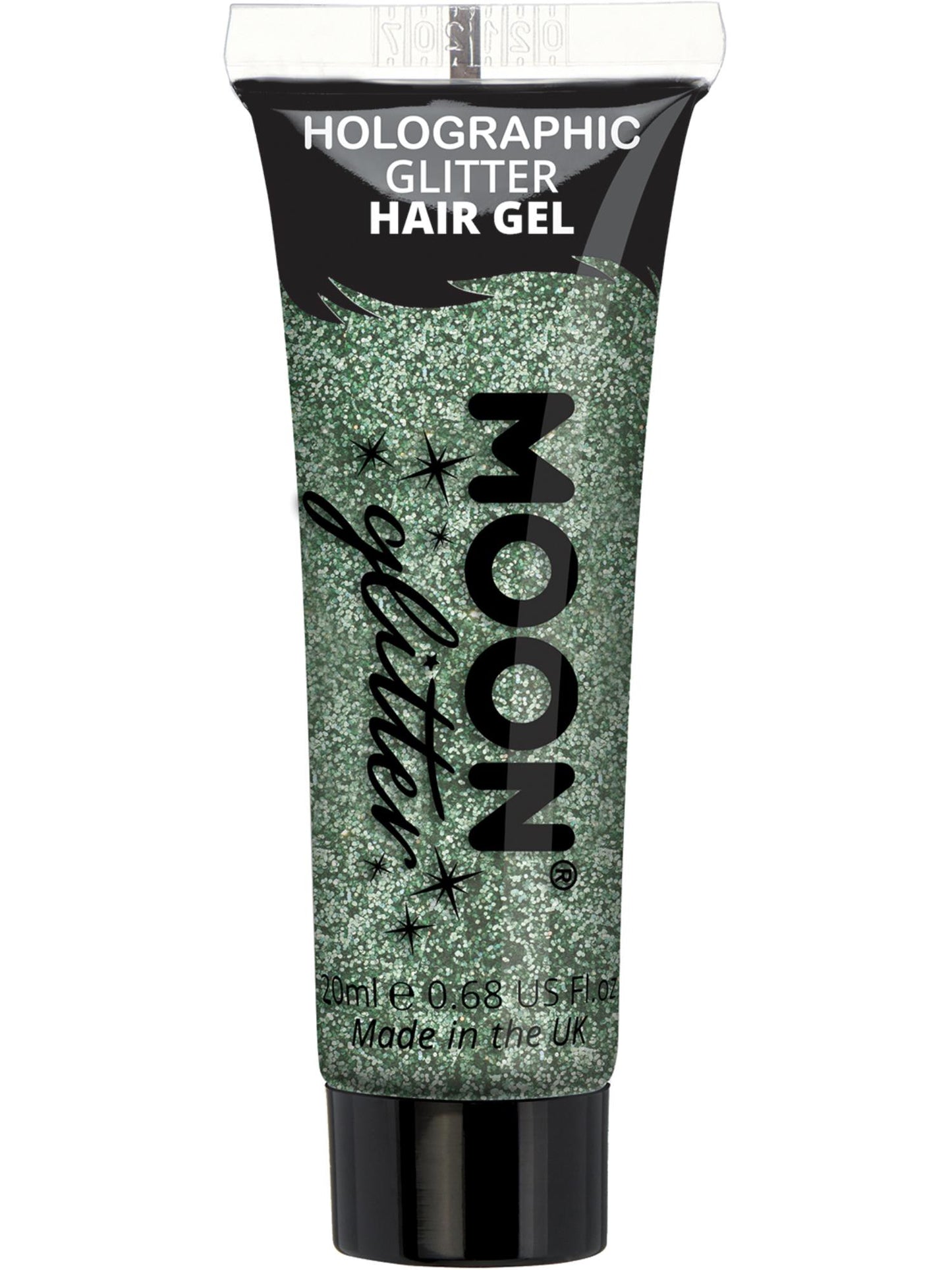 Smiffys Moon Glitter Holographic Glitter Hair Gel, Green CD für Unisex