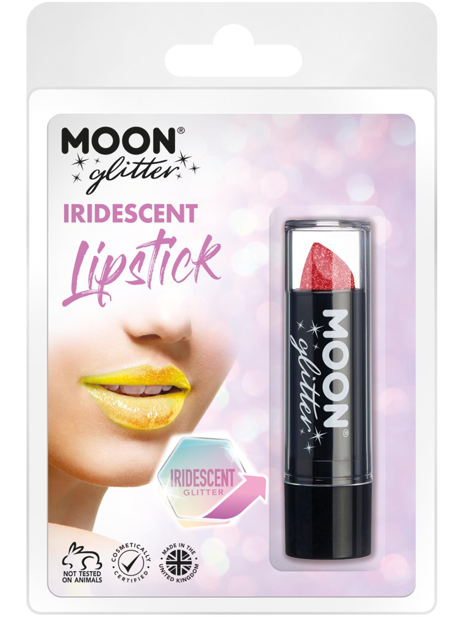Smiffys Moon Glitter Iridescent Glitter Lipstick Cherry Glitter-Lippenstift für Erwachsene