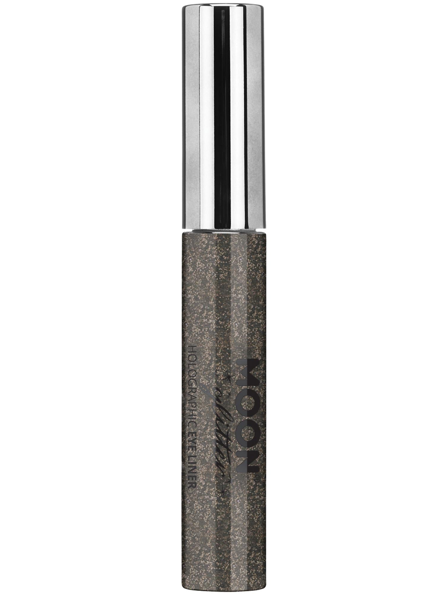 Smiffys holografischer Glitter-Eyeliner Schwarz Moon 10 ml