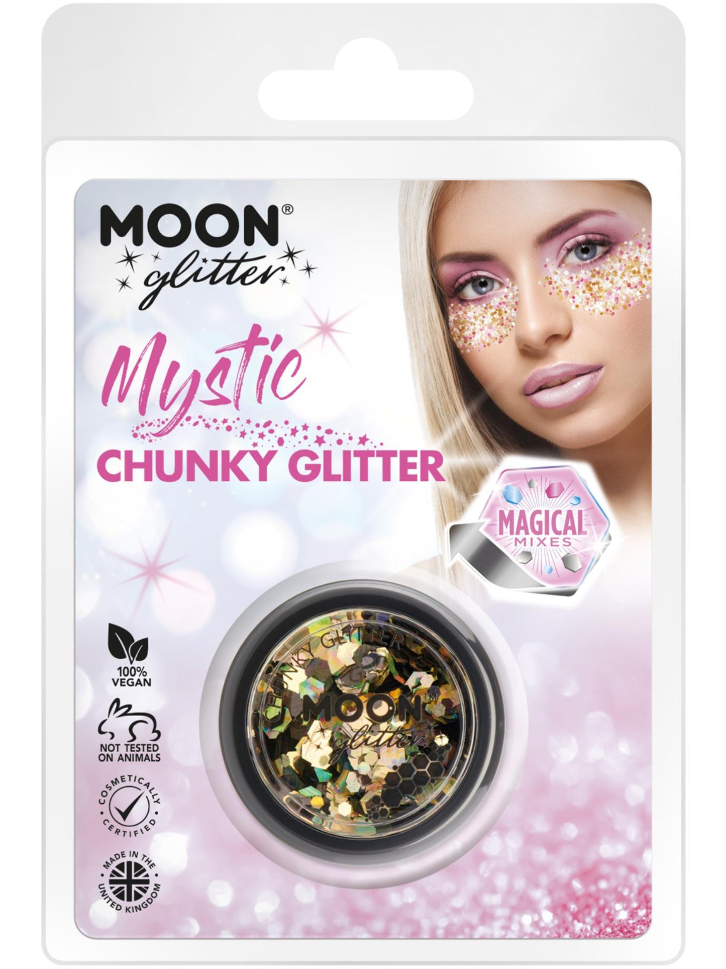 Smiffys Moon Glitter Mystic Chunky Glitter, Mixed Colours CD für Unisex