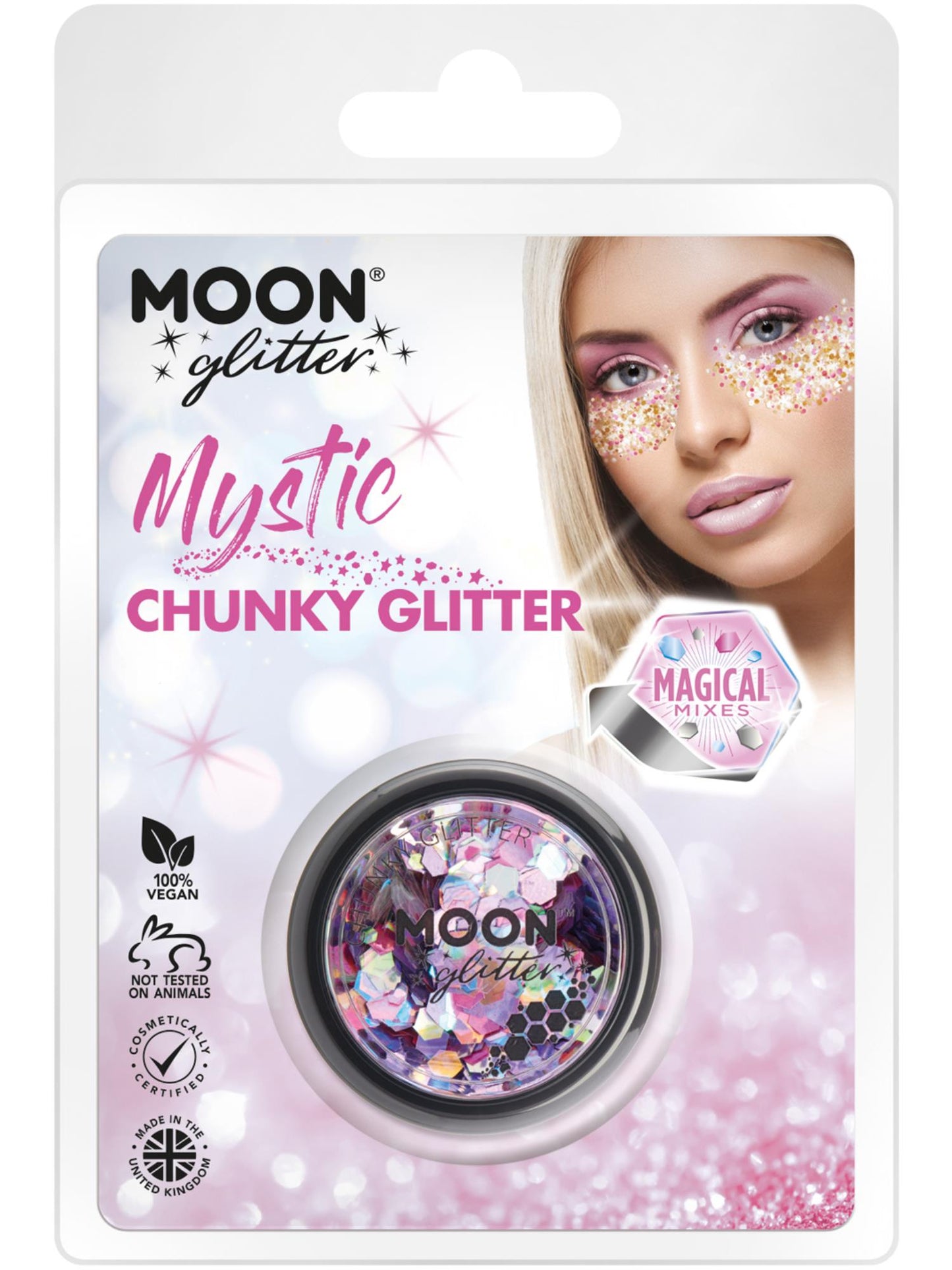 Smiffys Moon Glitter Mystic Chunky Glitter, Mixed Colours CD für Unisex